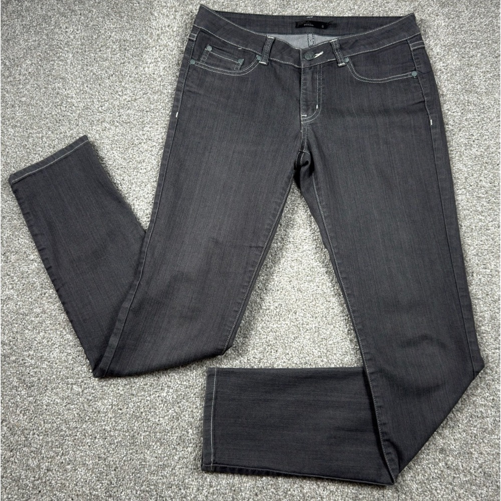 prAna Kara Skinny Jeans Women's 6 Gray Stretch Low Rise USA W4KARA112